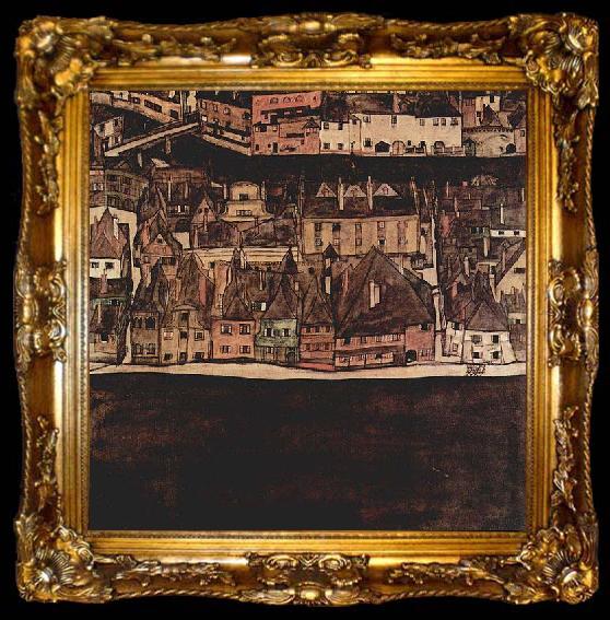 framed  Egon Schiele Die kleine Stadt II., ta009-2